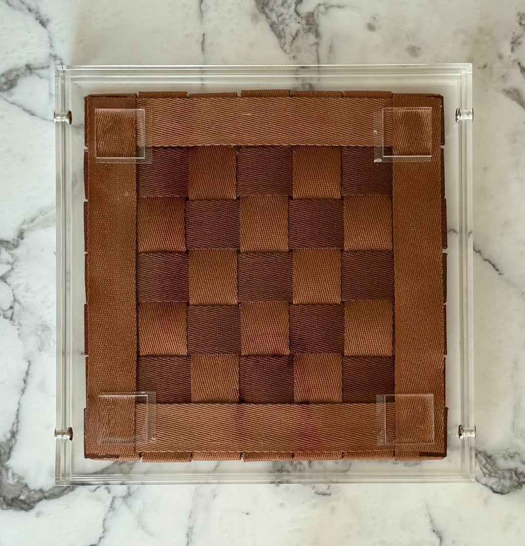 Acrylic Woven Frame — Checkerboard