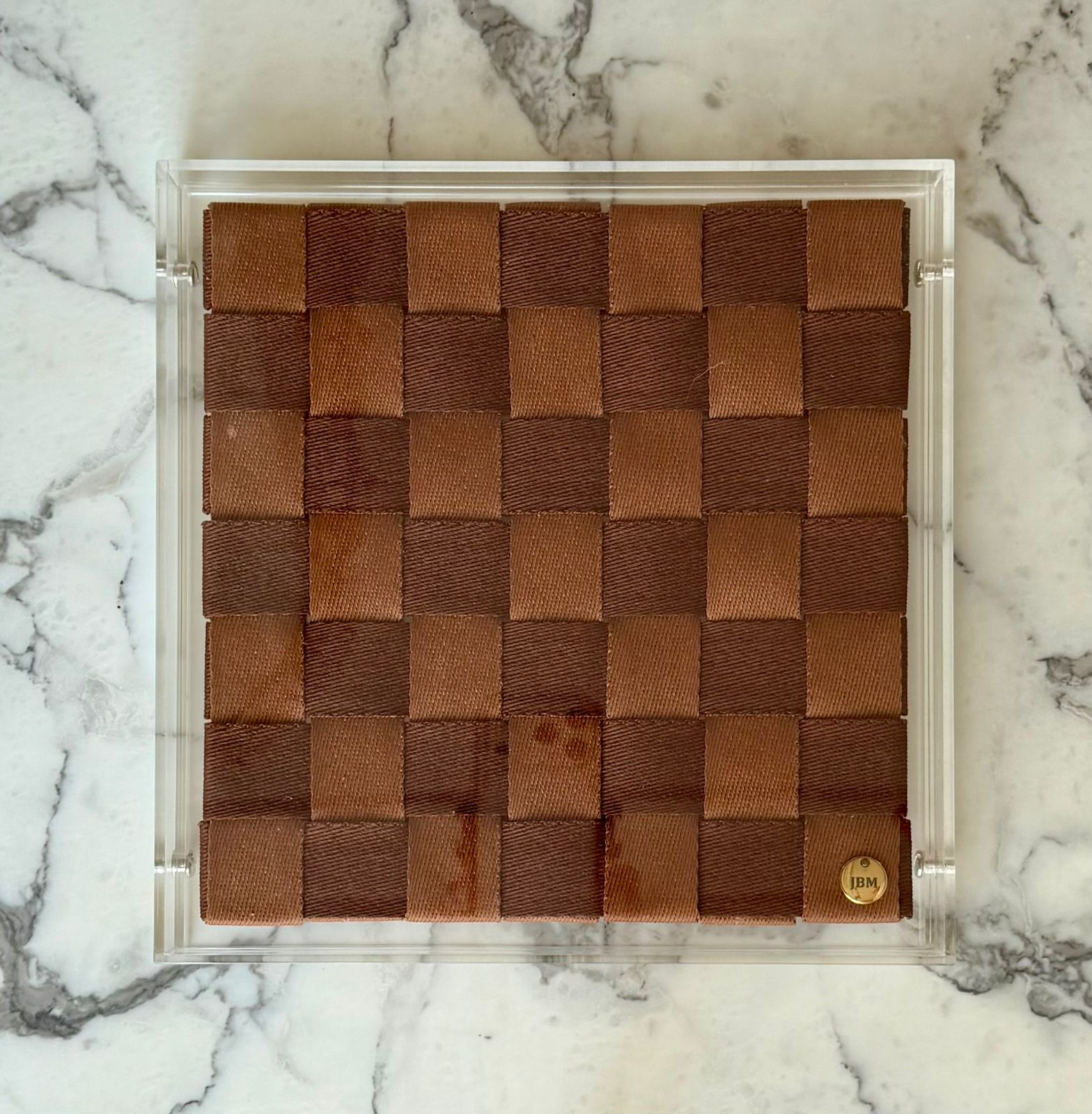 Acrylic Woven Frame — Checkerboard