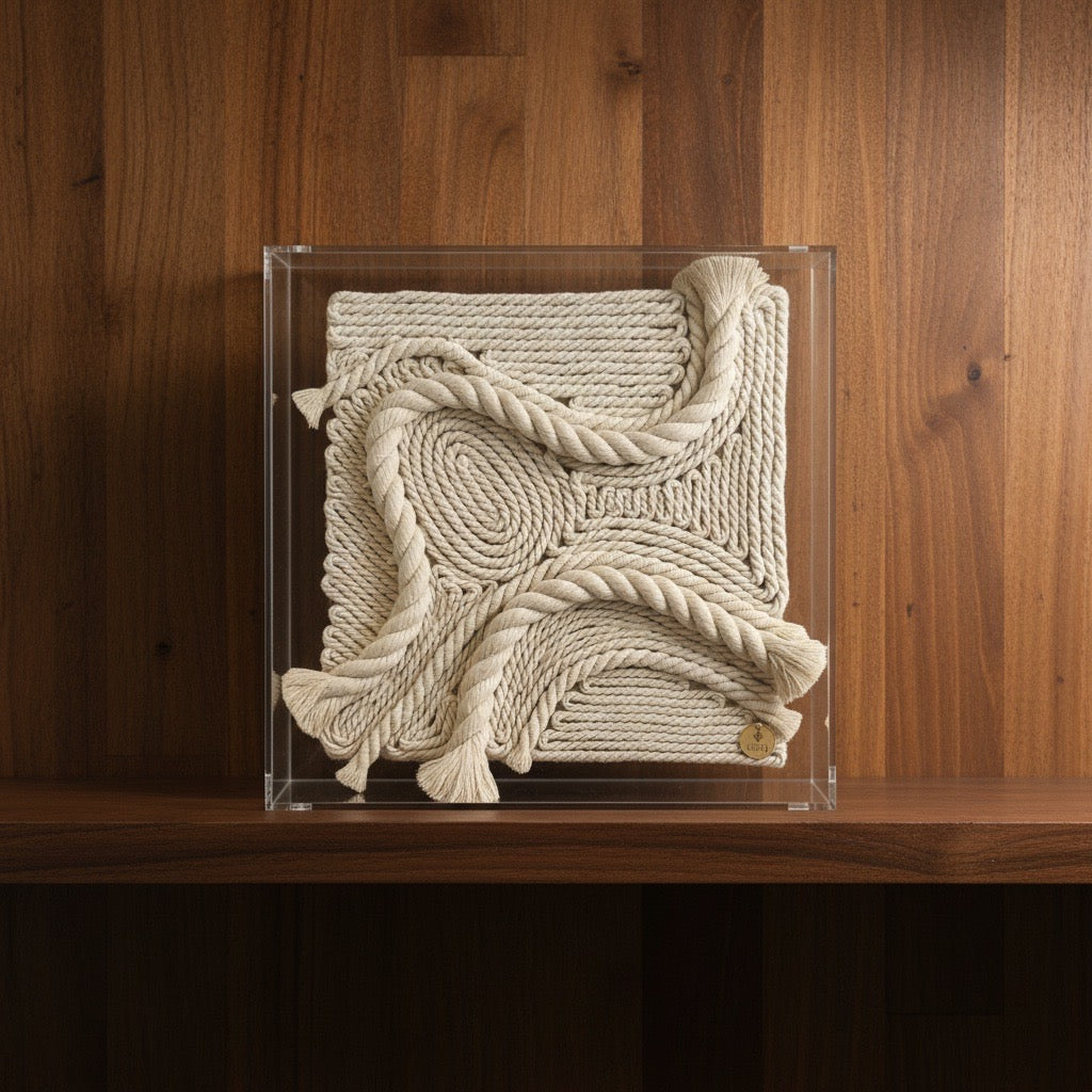 Acrylic Woven Frame — Knotted Rope